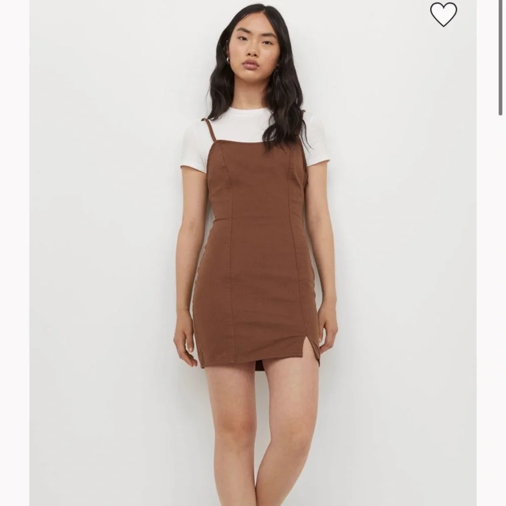 H&M | Dresses | Brown Fitted Denim Dress | Poshmark